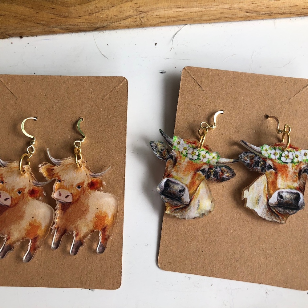 Handmade Farm Earrings - pick 2 from pics in listing